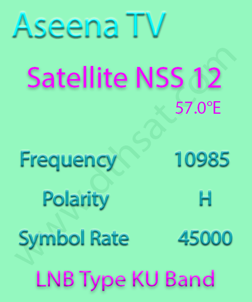 Aseena TV-Frequency
